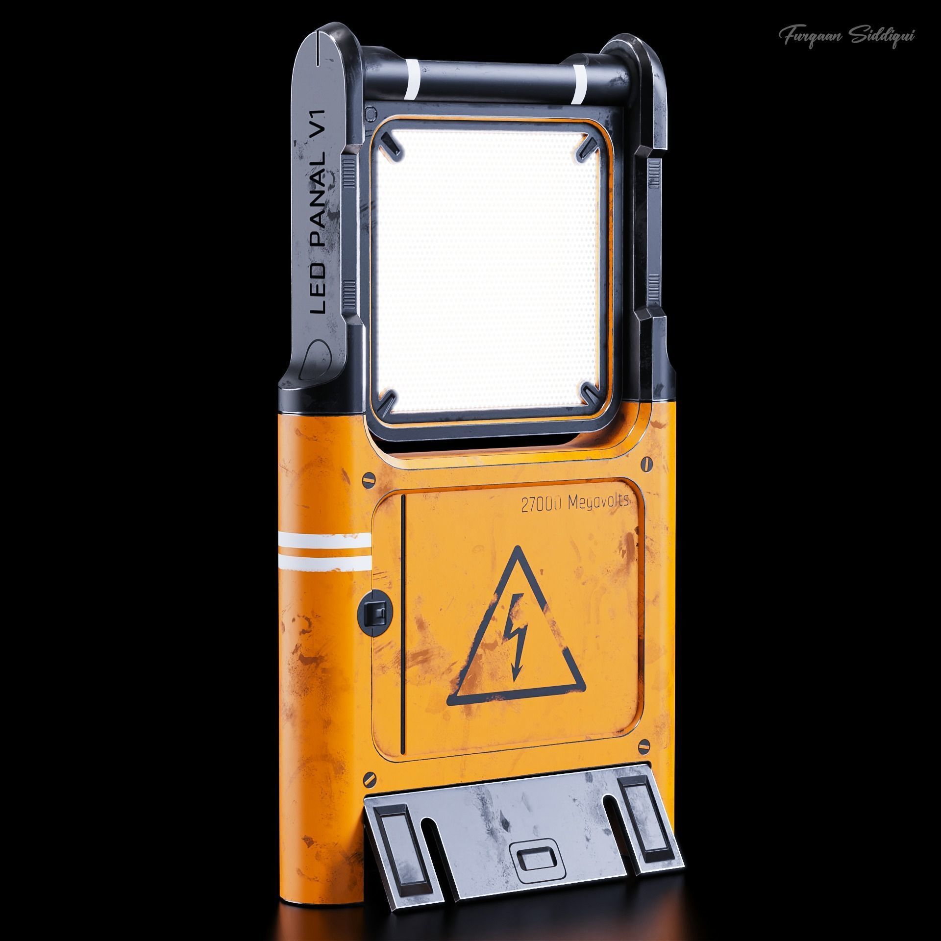 Sci-Fi LED Panel V1 Low-poly 3D model_1