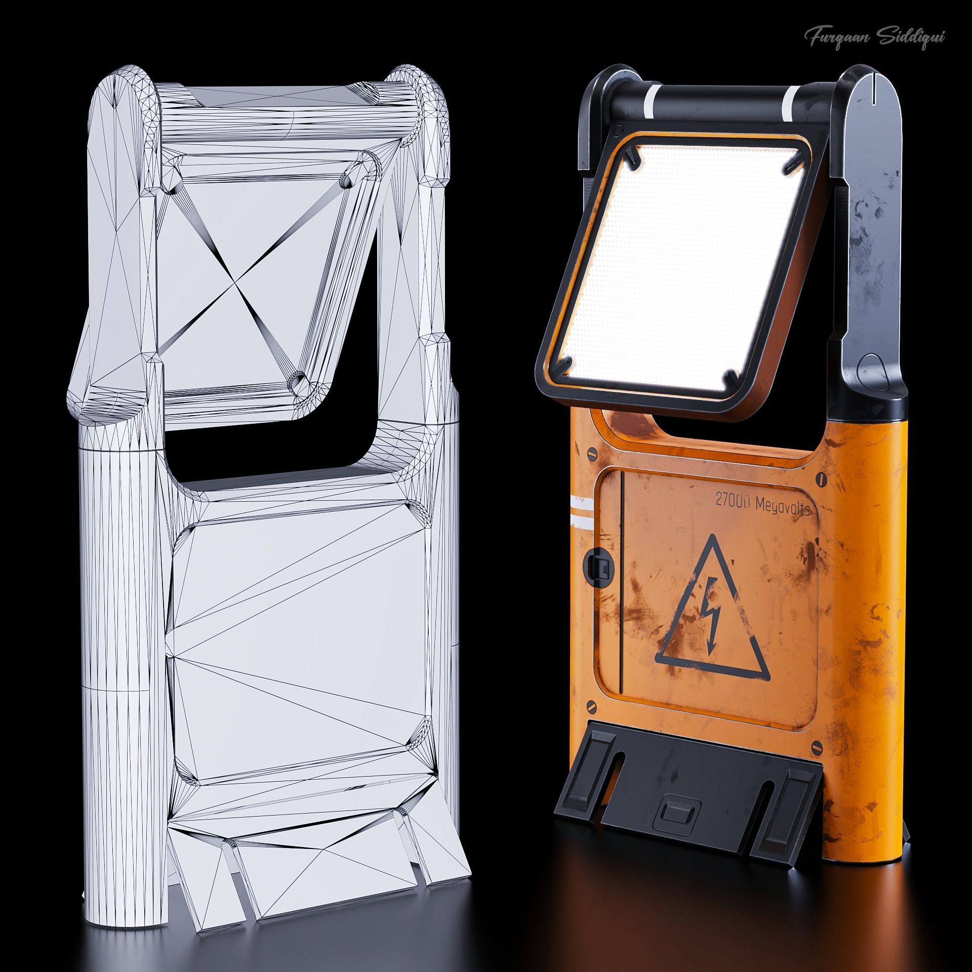 Sci-Fi LED Panel V1 Low-poly 3D model_12