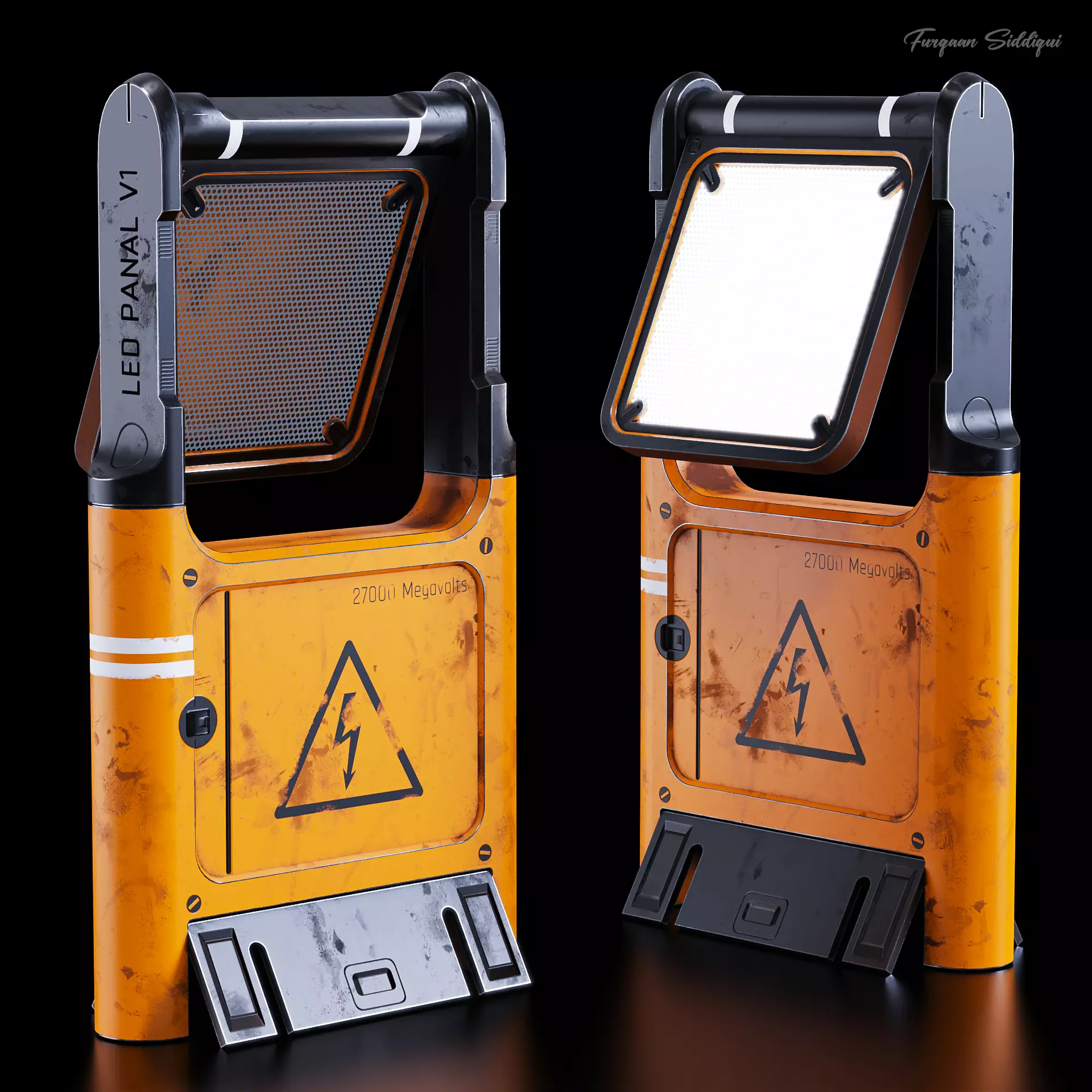 Sci-Fi LED Panel V1 Low-poly 3D model_0