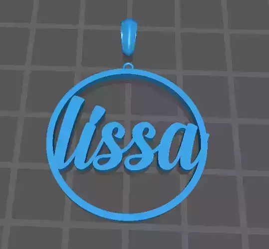 MEDALLA CON NOMBRE LISSA 3D print model