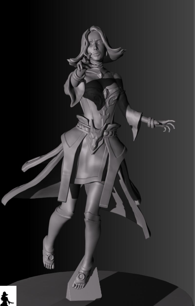 Lina dota 2 for 3D printing 3D print model_2