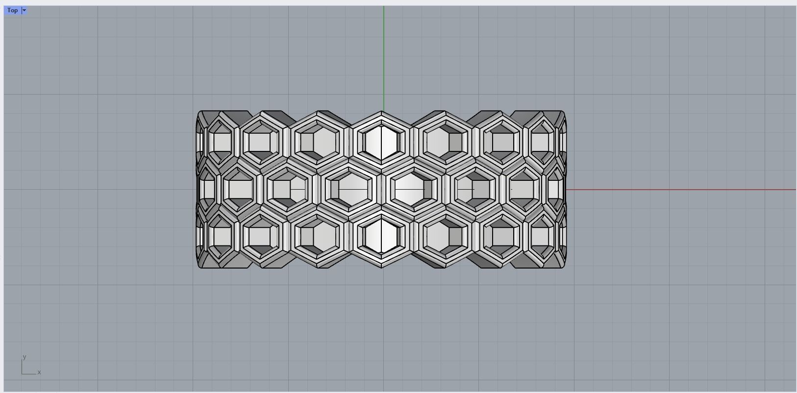 Honeycomb Ring 3D print model_11