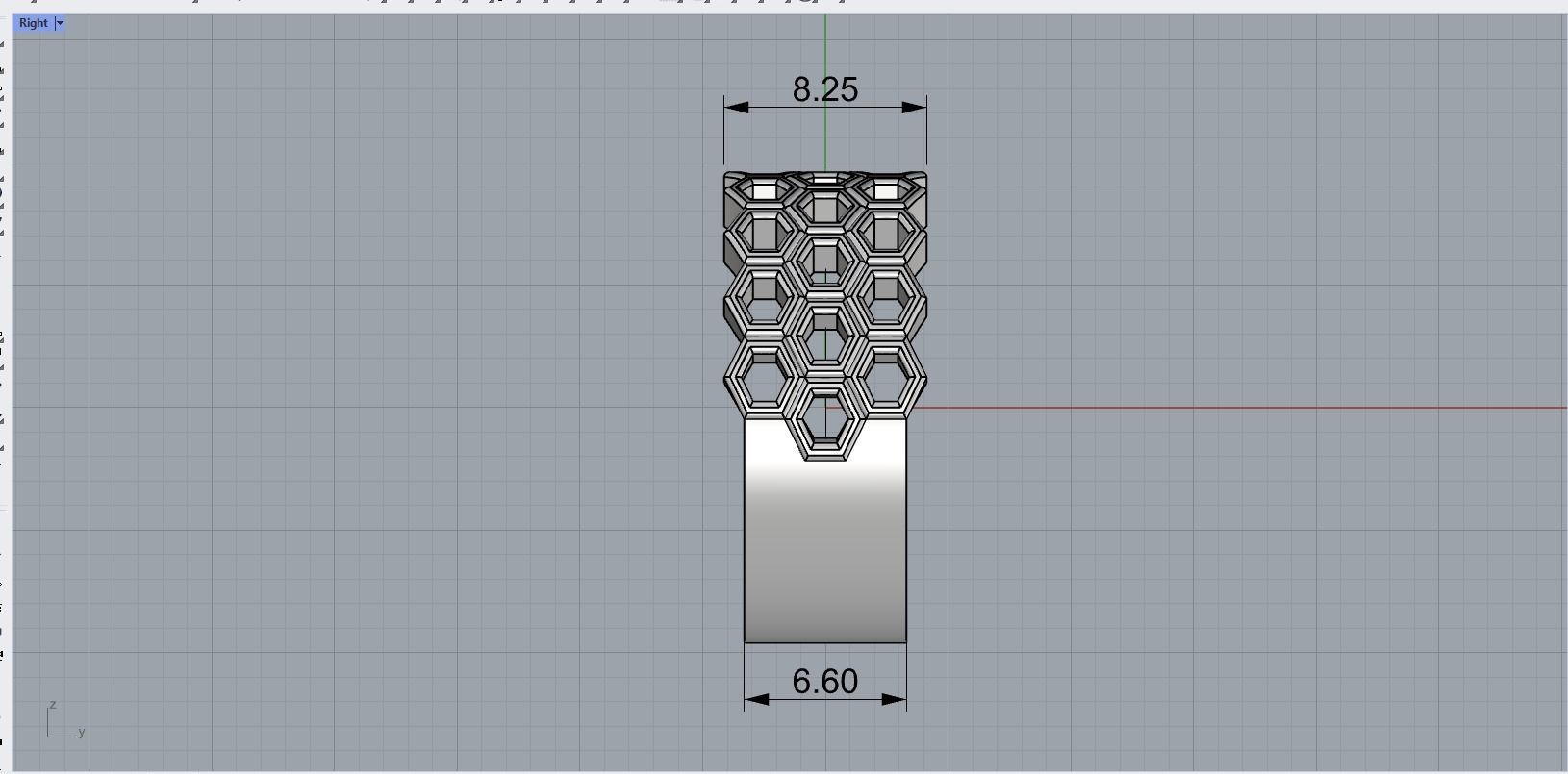 Honeycomb Ring 3D print model_15