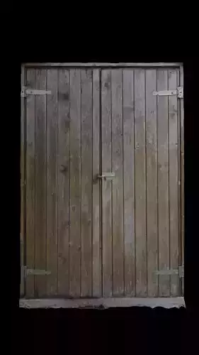 Photogrammetric scan of an old wooden door