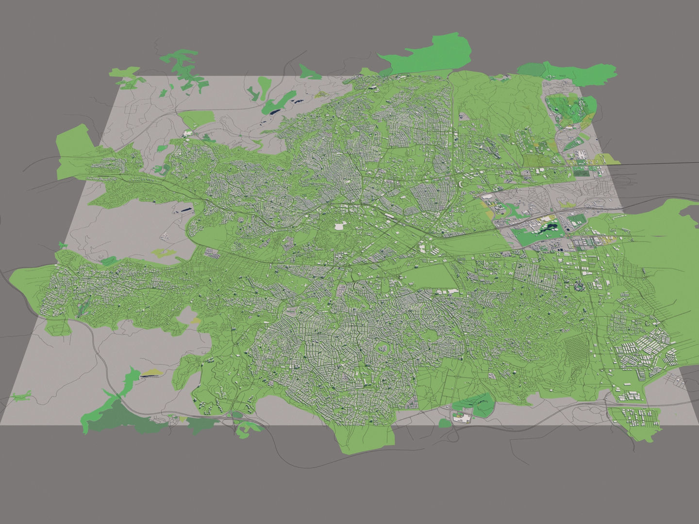Ankara Turkey 25x25km 3D City Map 3D model_6