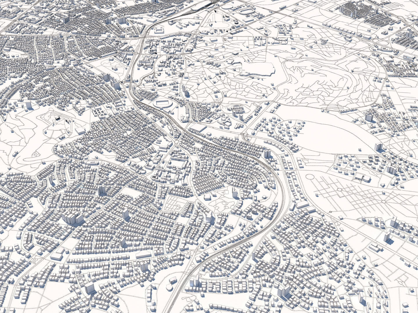 Ankara Turkey 25x25km 3D City Map 3D model_10