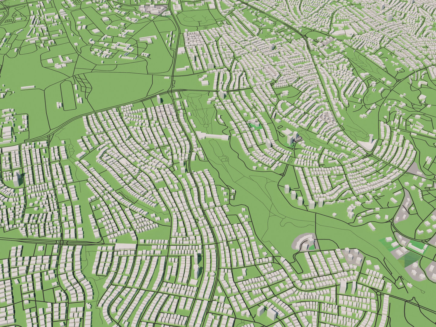 Ankara Turkey 25x25km 3D City Map 3D model_3