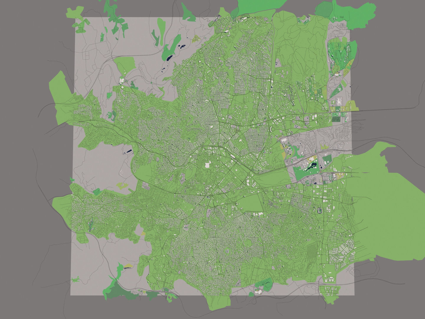 Ankara Turkey 25x25km 3D City Map 3D model_7