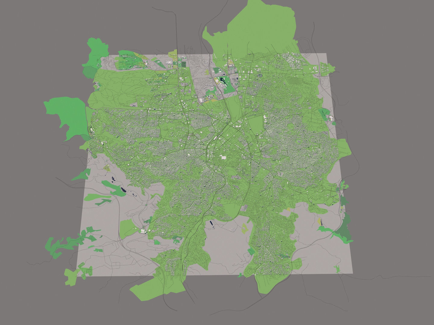 Ankara Turkey 25x25km 3D City Map 3D model_8