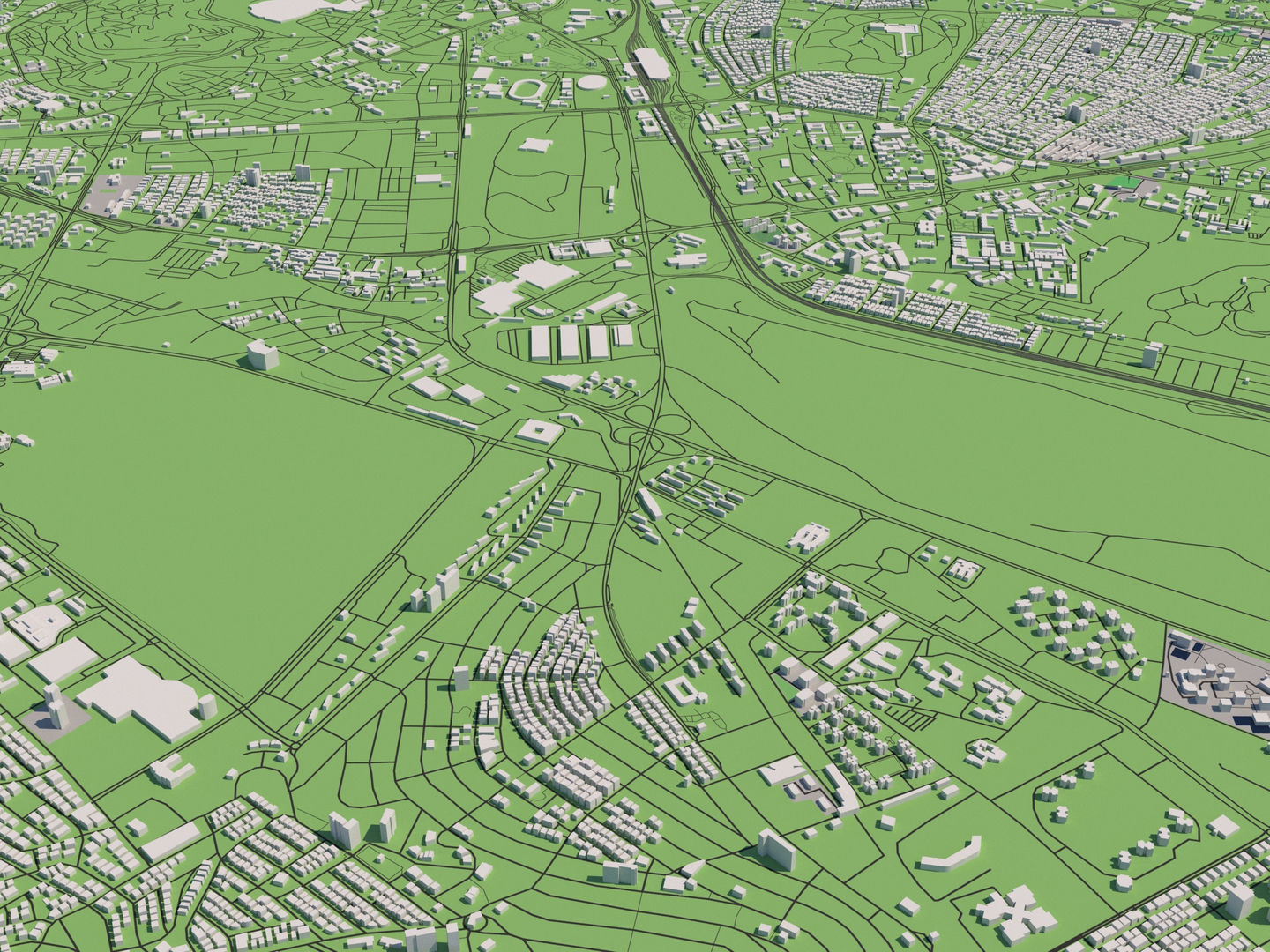 Ankara Turkey 25x25km 3D City Map 3D model_4