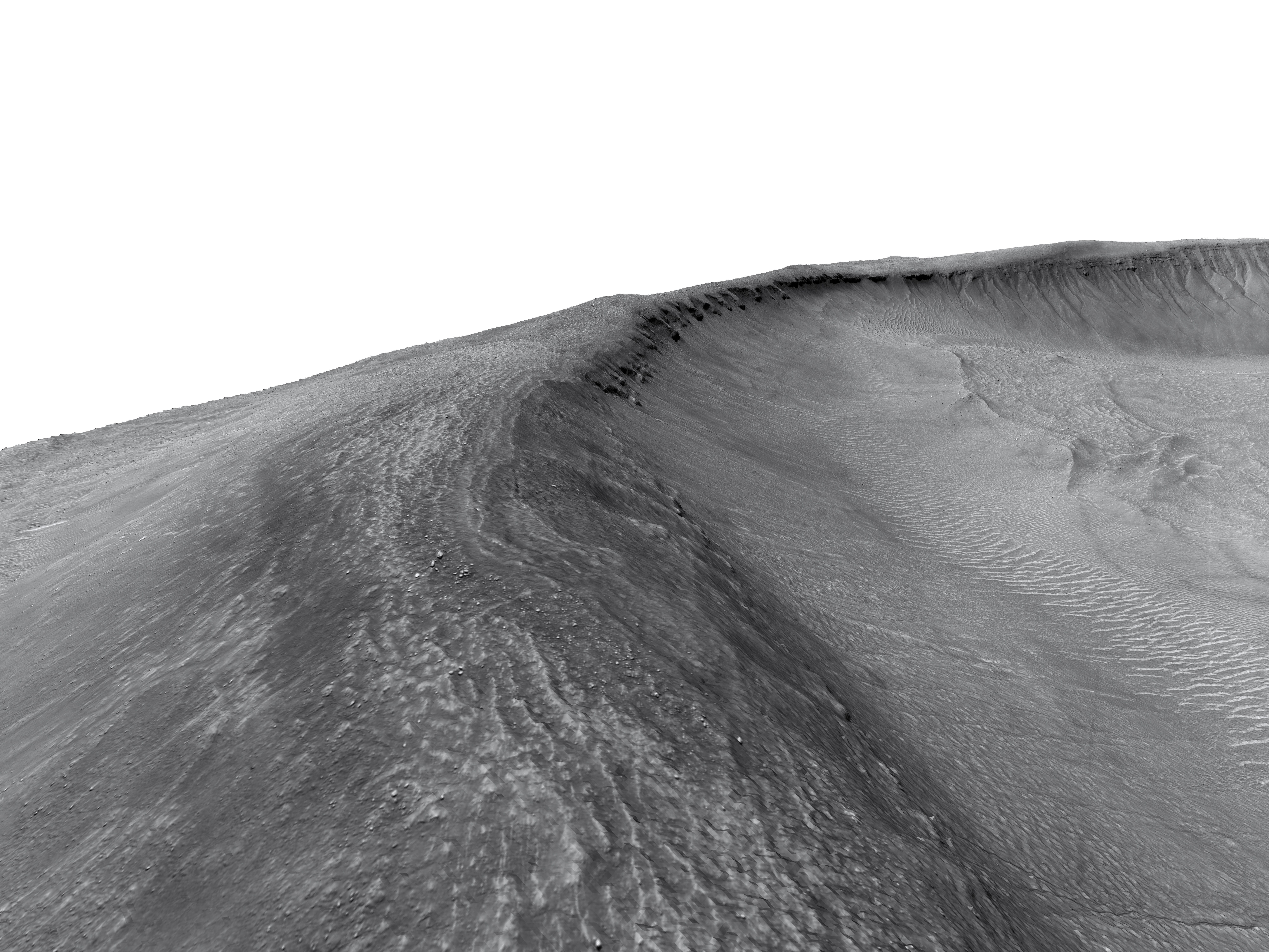 MARS VR - Left Rim of Gullied Crater in Kaiser Crater 3D model_1