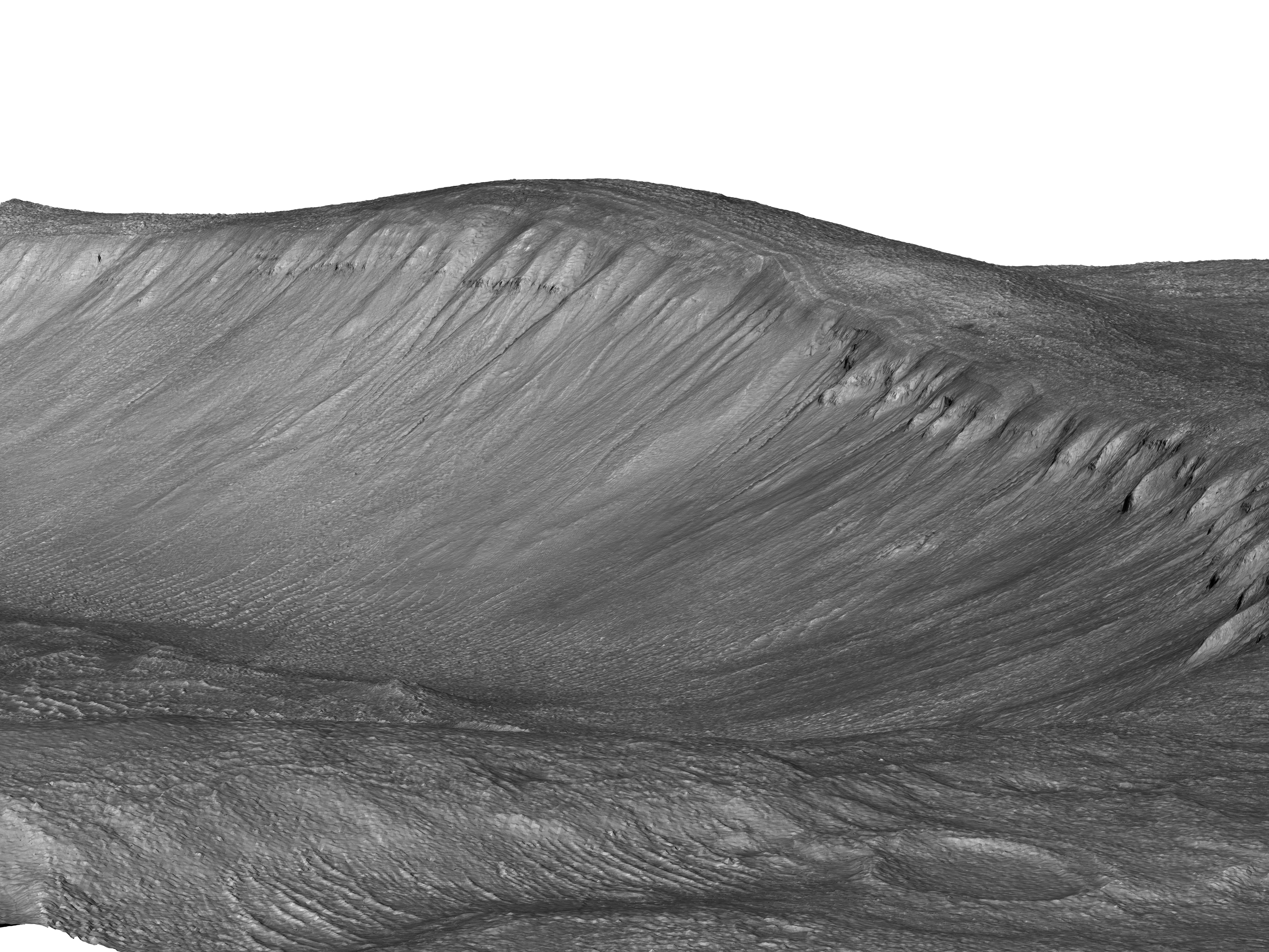 MARS VR - Left Rim of Gullied Crater in Kaiser Crater 3D model_2