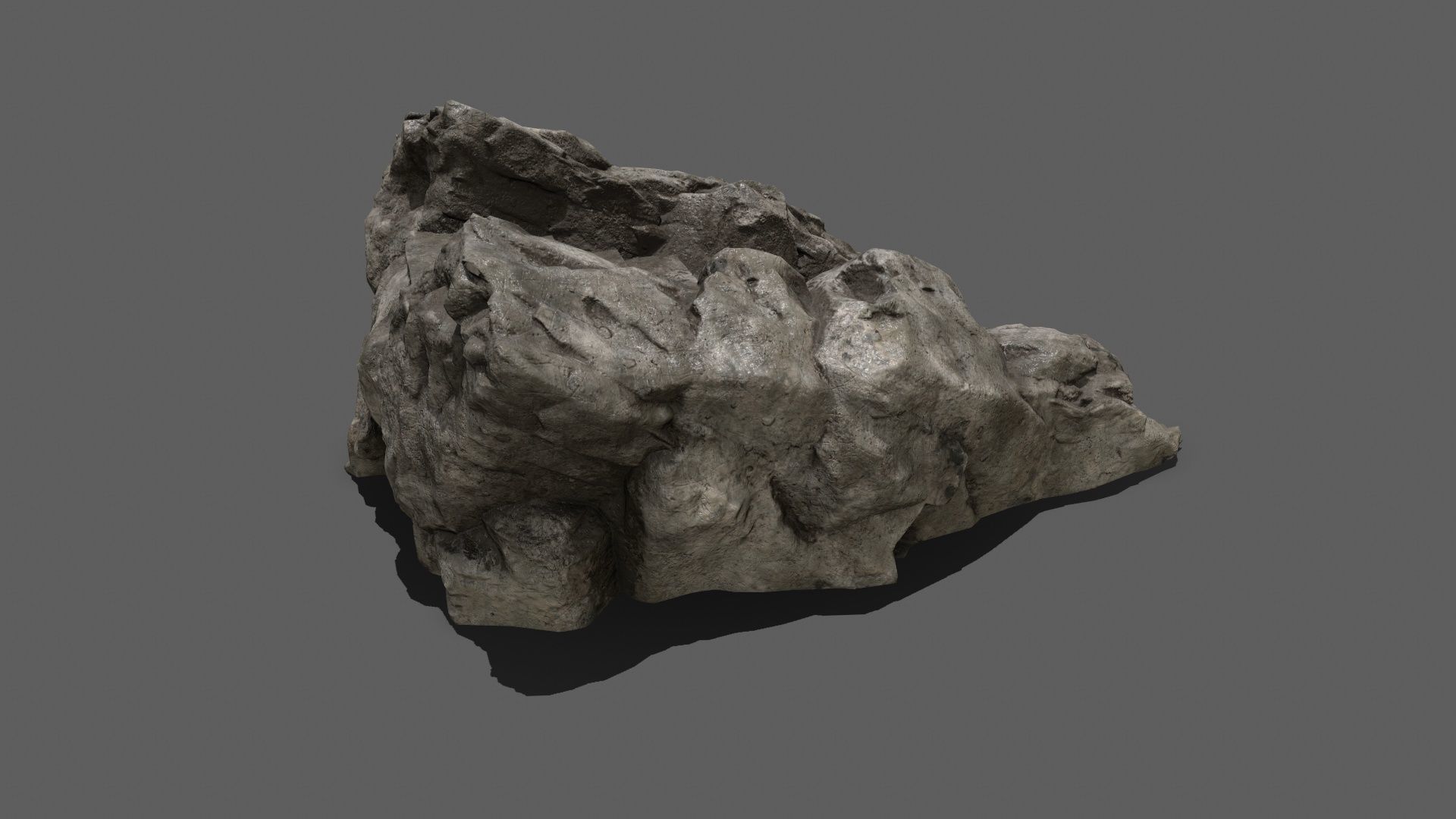 Stairs rock Low-poly 3D model_4