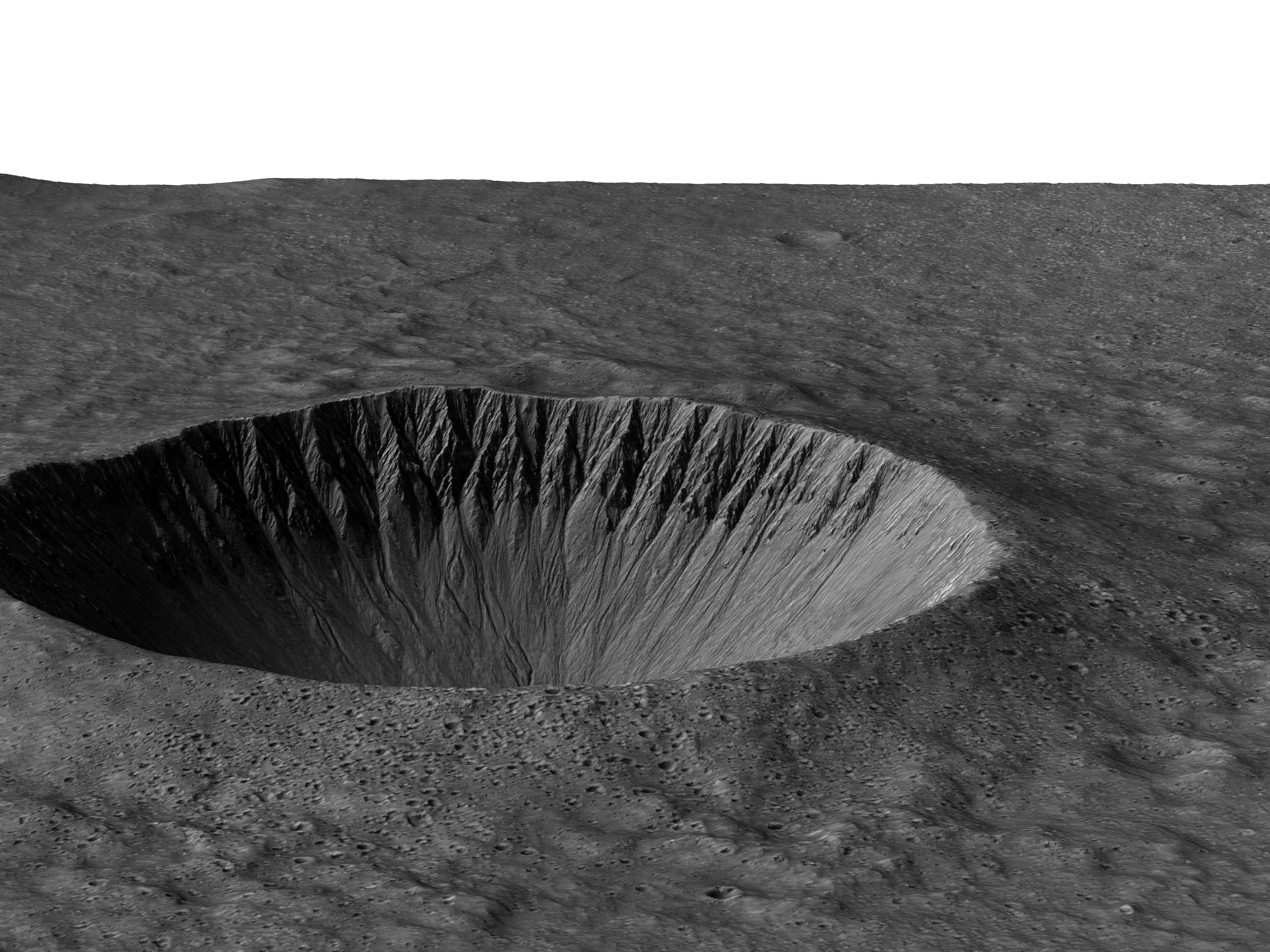 MARS VR - Crater with Steep Gullied Slopes 3D model_2