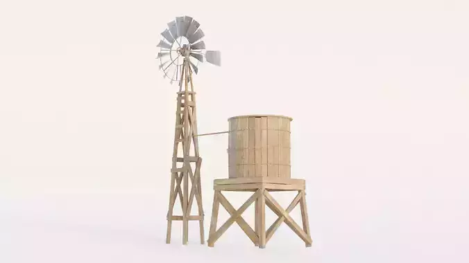 Windmill and Watertank and Windmill with watertank