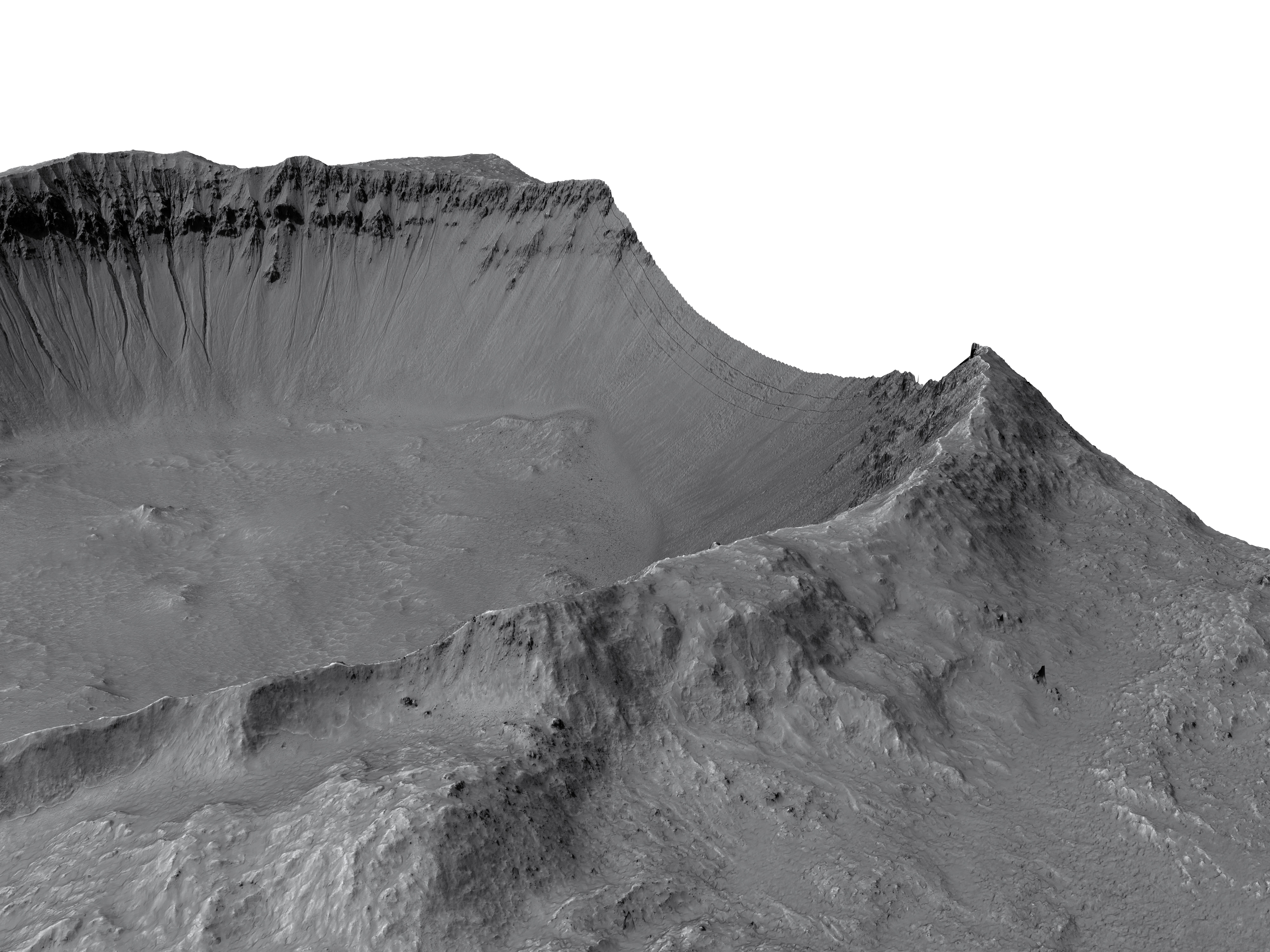 MARS VR - Crater Gully and Slope Monitoring 3D model_2