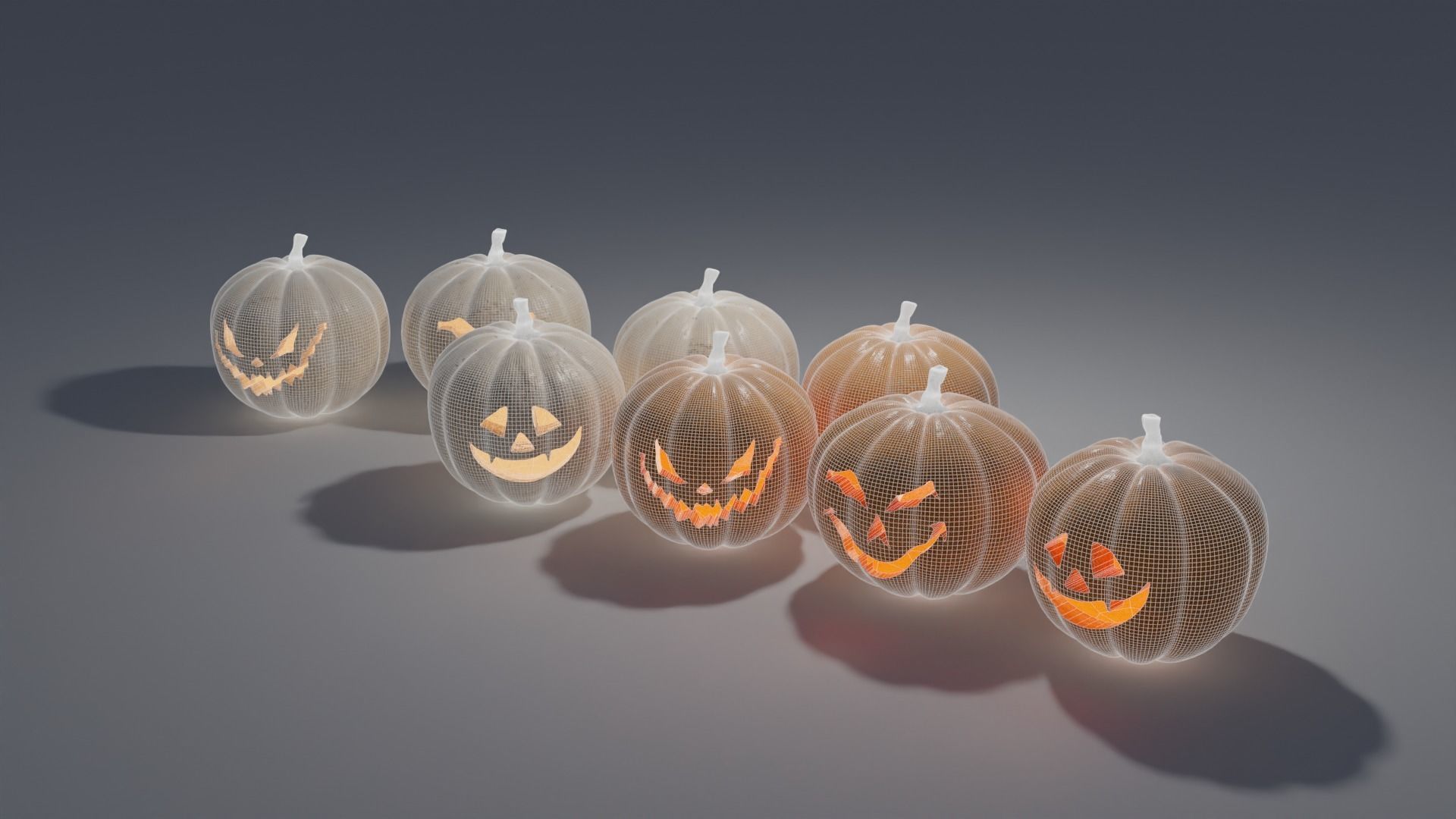 High Quality Jack O Lanterns 4K 3D model_1