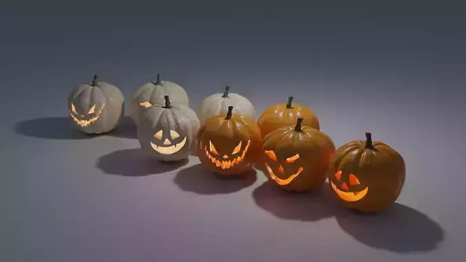 High Quality Jack O Lanterns 4K 3D model