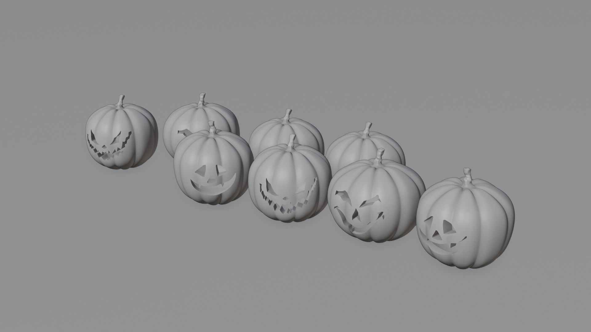 High Quality Jack O Lanterns 4K 3D model_2