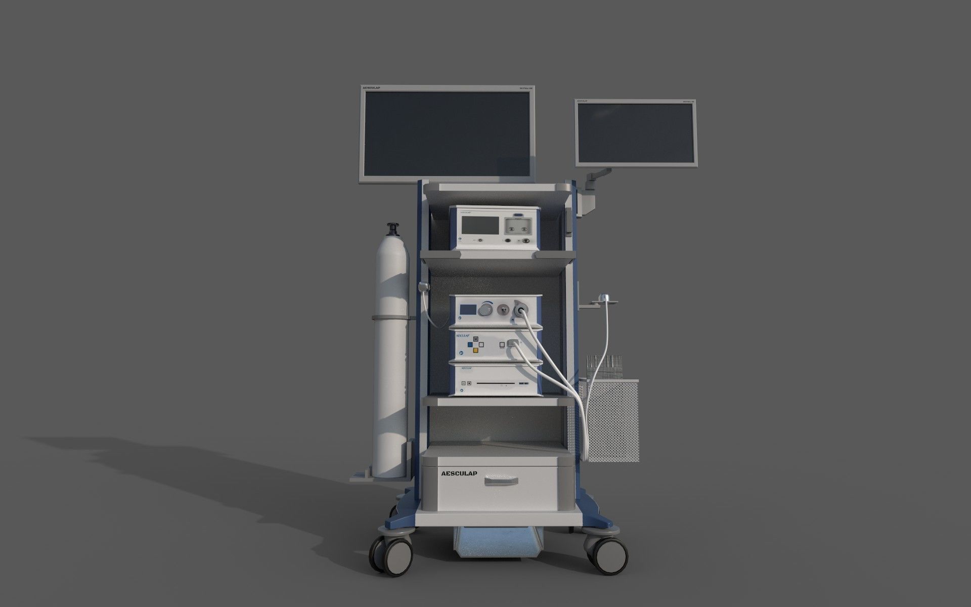 Hospital Equipment Machine Low Poly Game Ready Low-poly 3D model_4