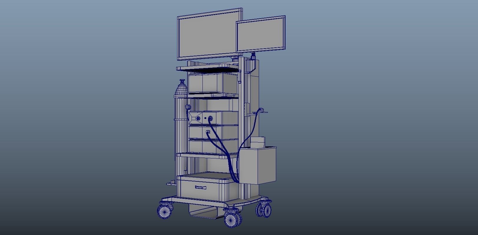 Hospital Equipment Machine Low Poly Game Ready Low-poly 3D model_11