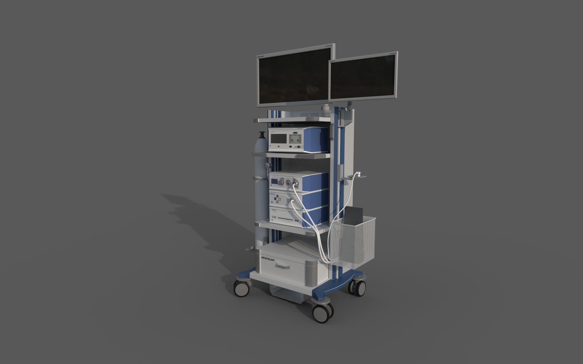 Hospital Equipment Machine Low Poly Game Ready Low-poly 3D model_3