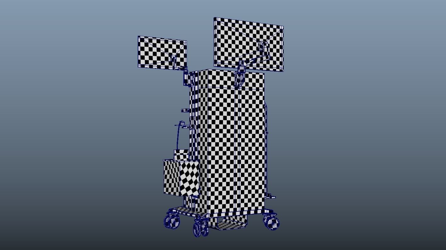 Hospital Equipment Machine Low Poly Game Ready Low-poly 3D model_16