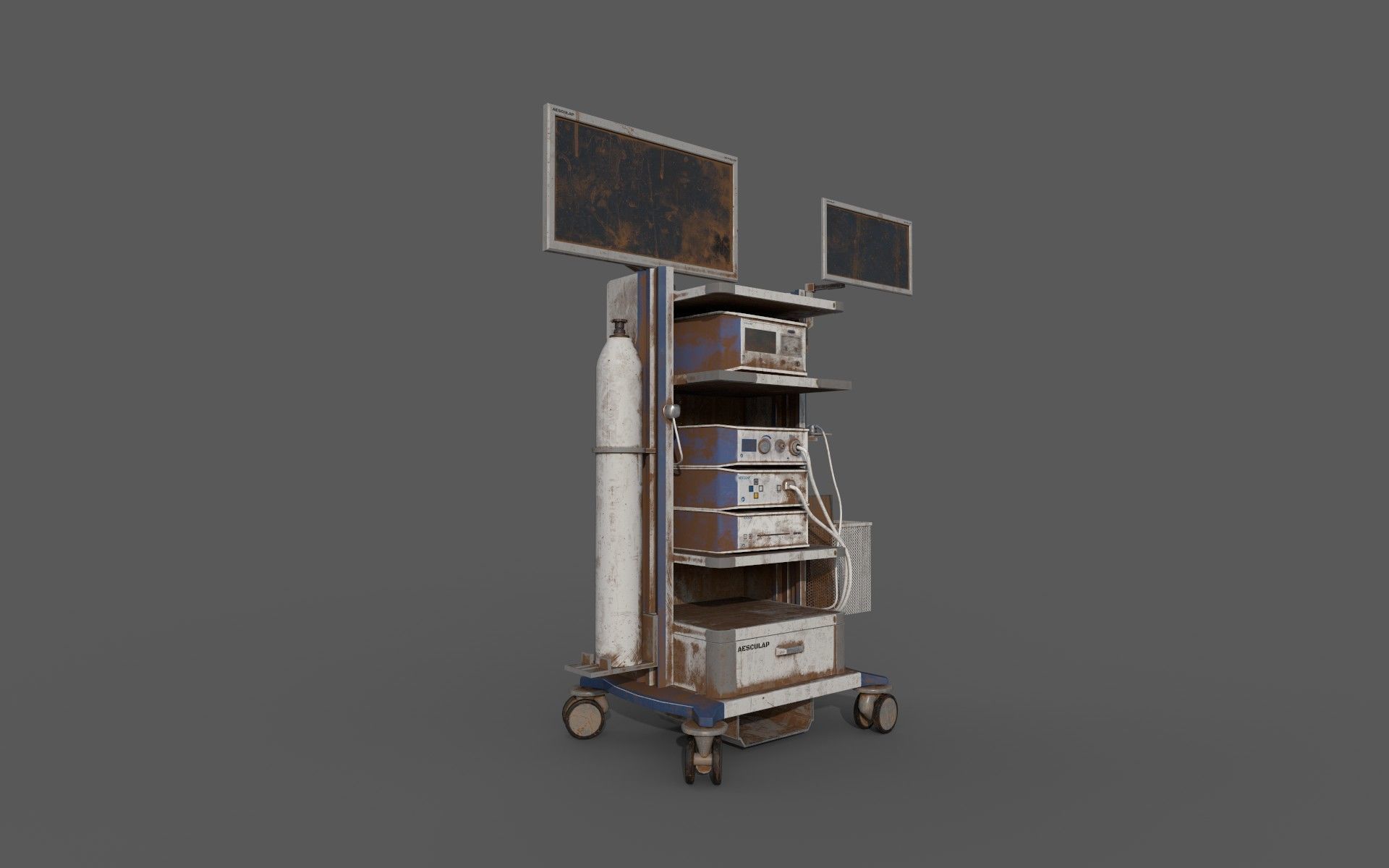 Hospital Equipment Machine Low Poly Game Ready Low-poly 3D model_8