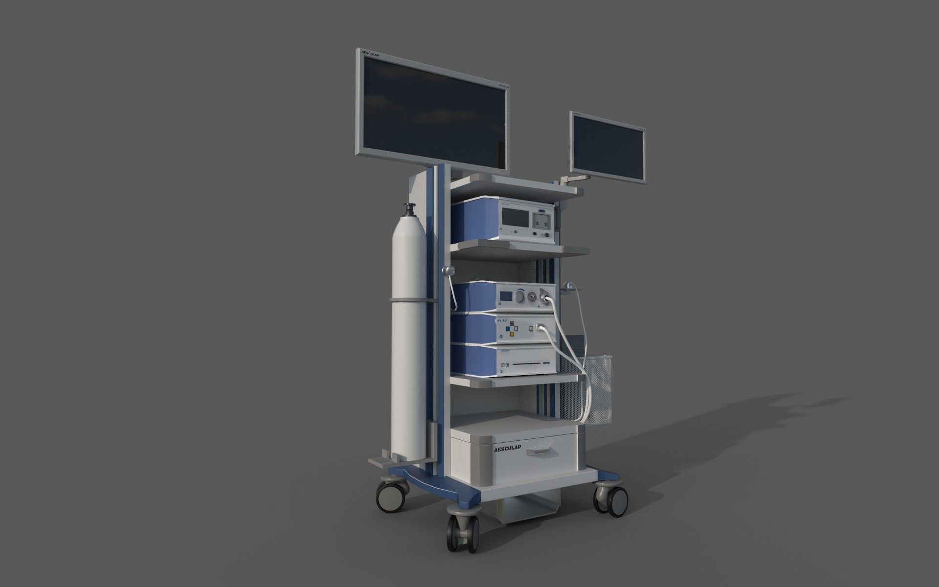 Hospital Equipment Machine Low Poly Game Ready Low-poly 3D model_5