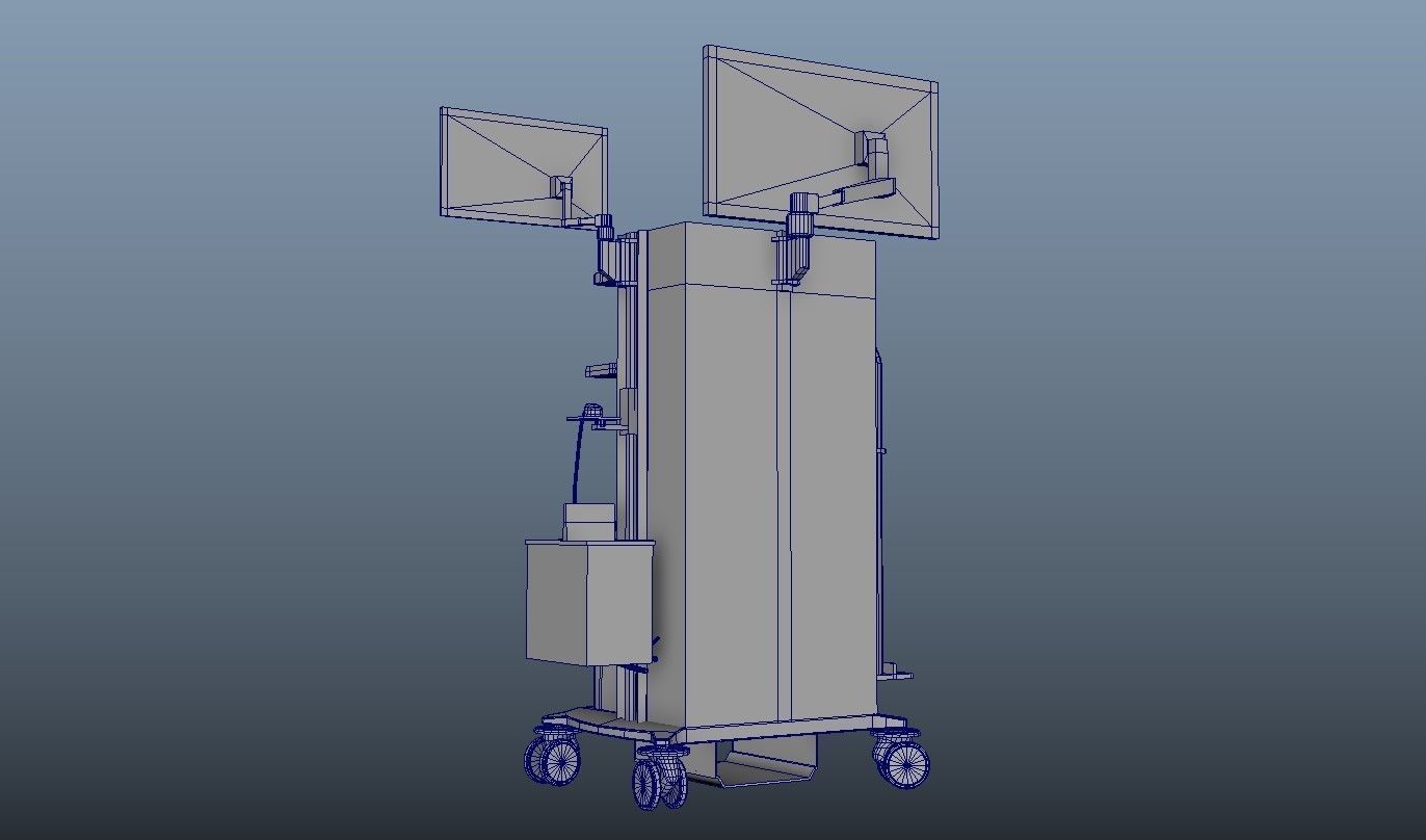 Hospital Equipment Machine Low Poly Game Ready Low-poly 3D model_13