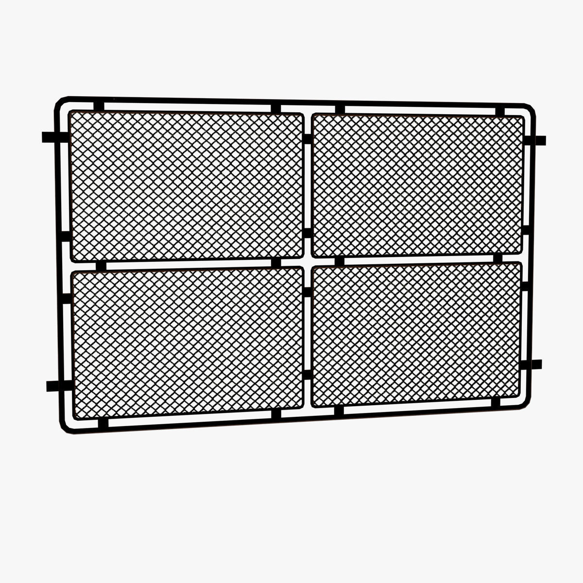 Grungy Fence Low-poly 3D model_1