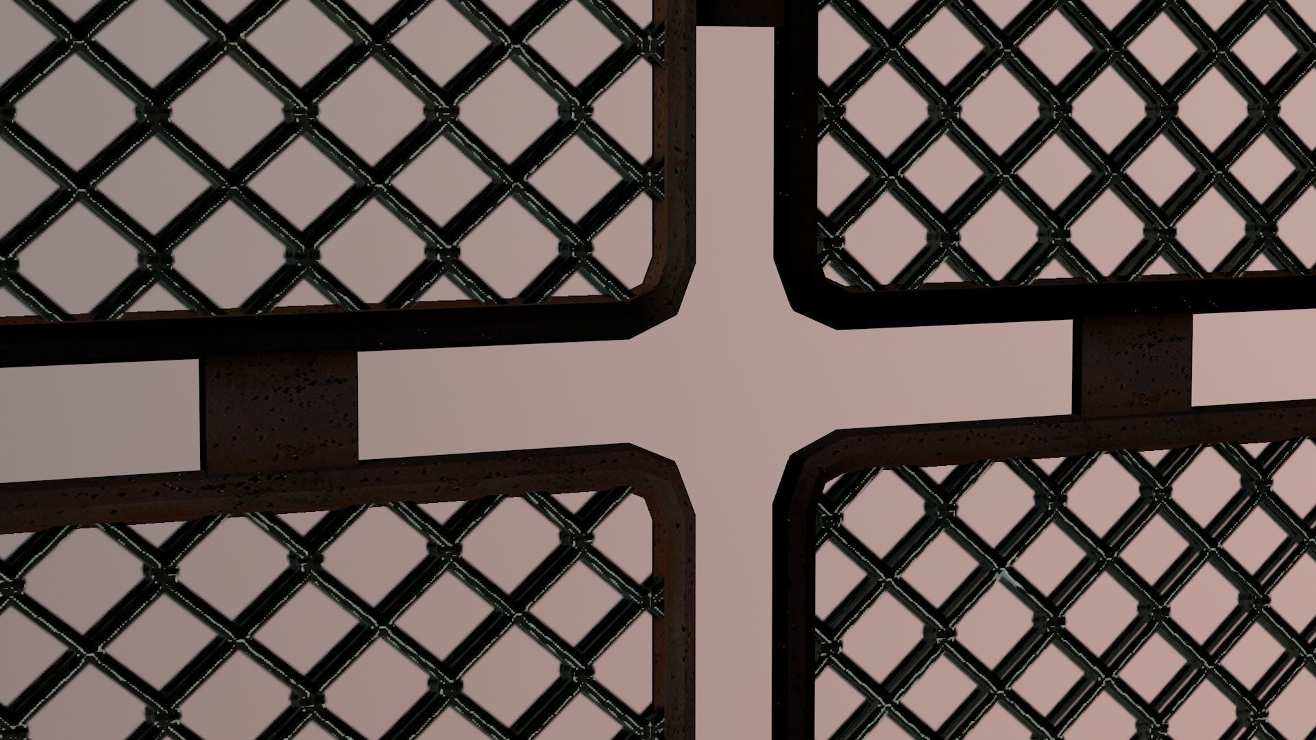 Grungy Fence Low-poly 3D model_6