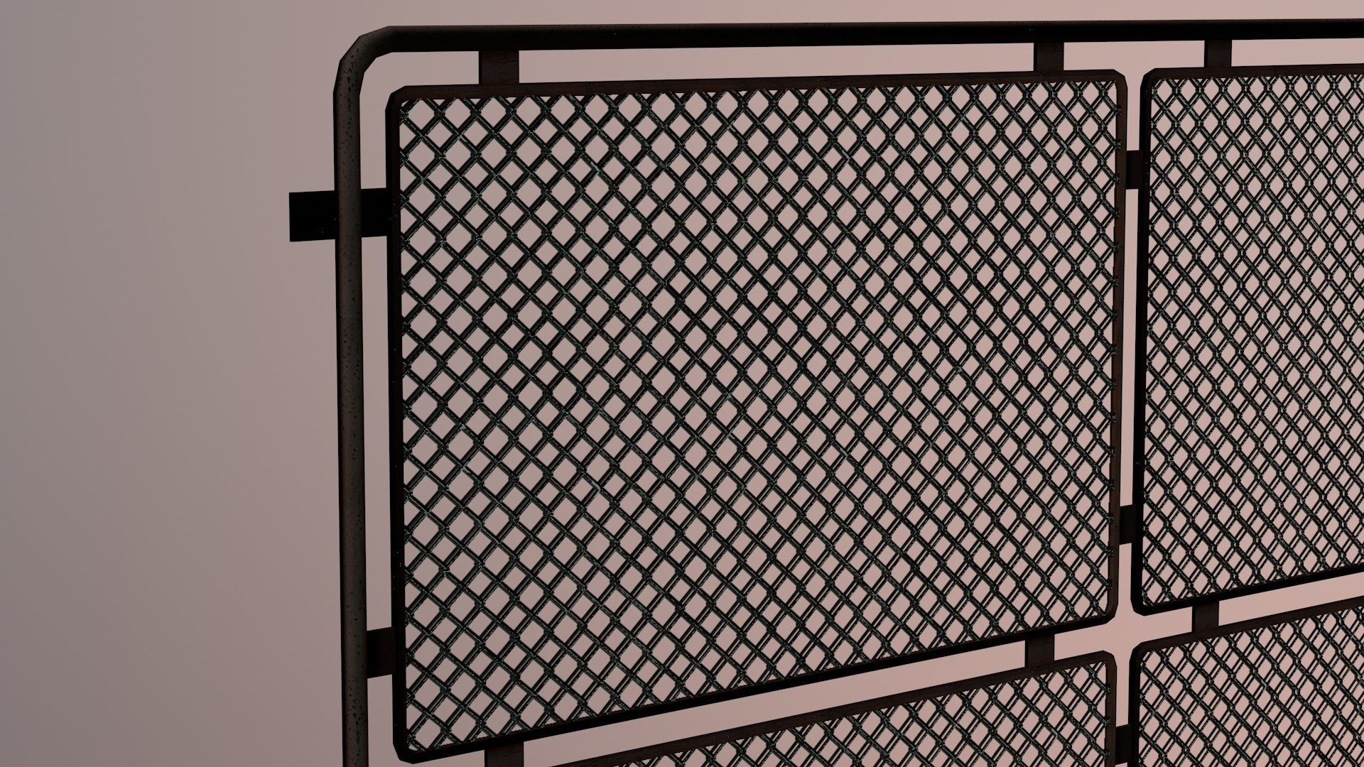 Grungy Fence Low-poly 3D model_5