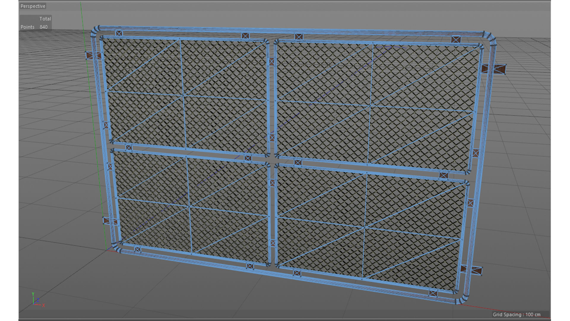 Grungy Fence Low-poly 3D model_11