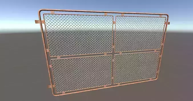 Grungy Fence Low-poly 3D model