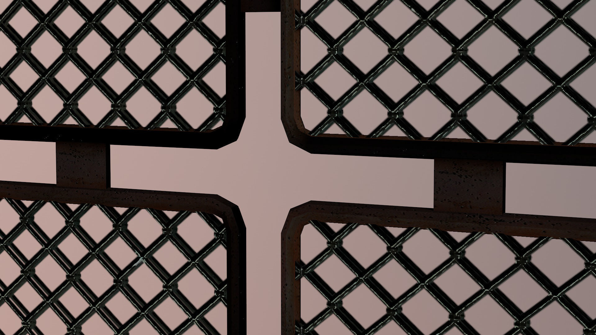 Grungy Fence Low-poly 3D model_9