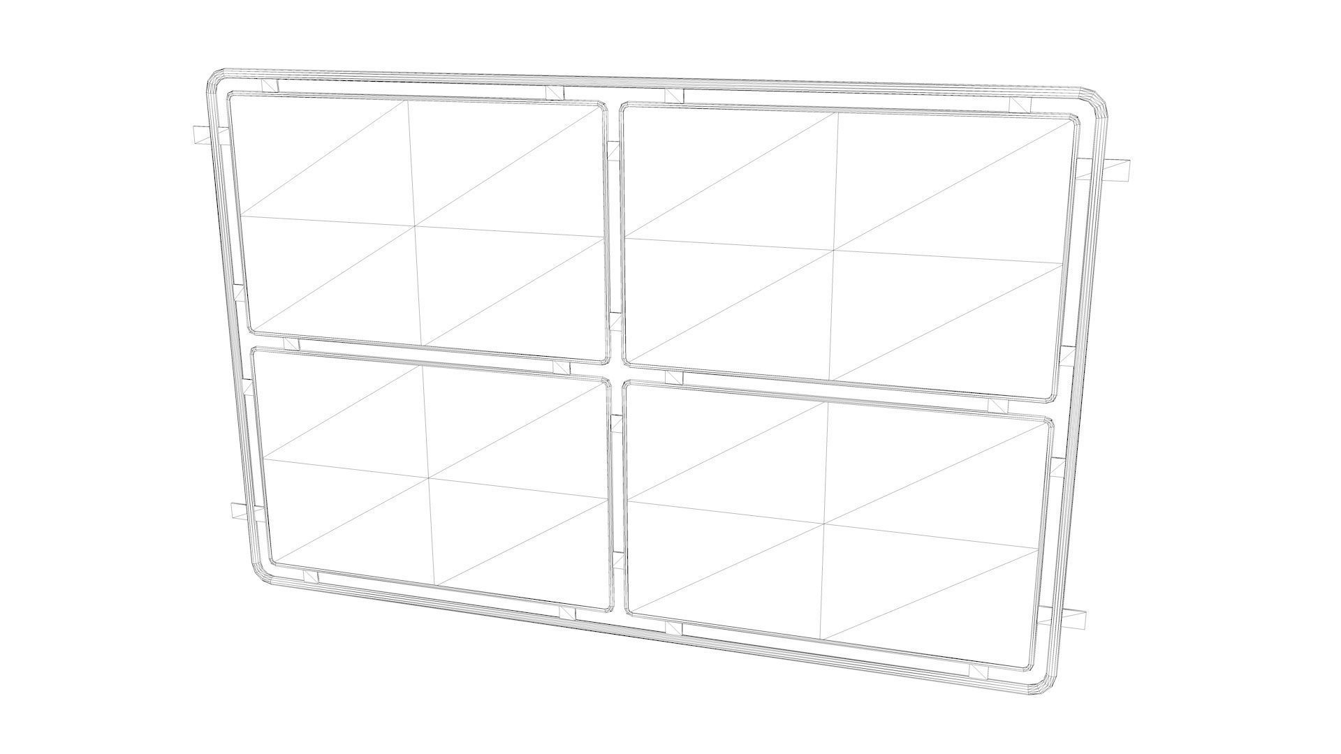 Grungy Fence Low-poly 3D model_12