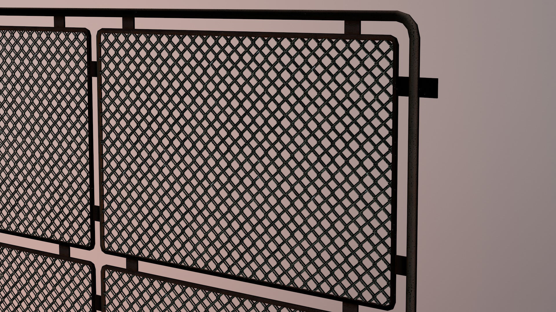 Grungy Fence Low-poly 3D model_8