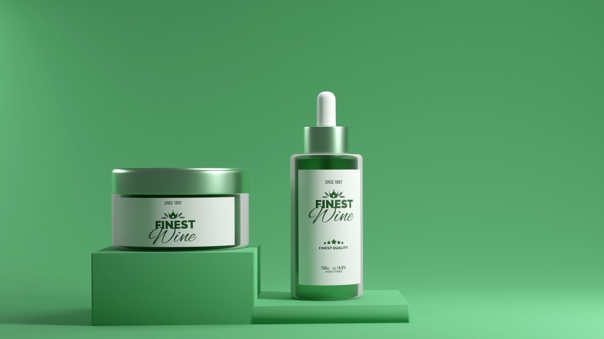 Cosmetic Product Design Low-poly 3D model_1