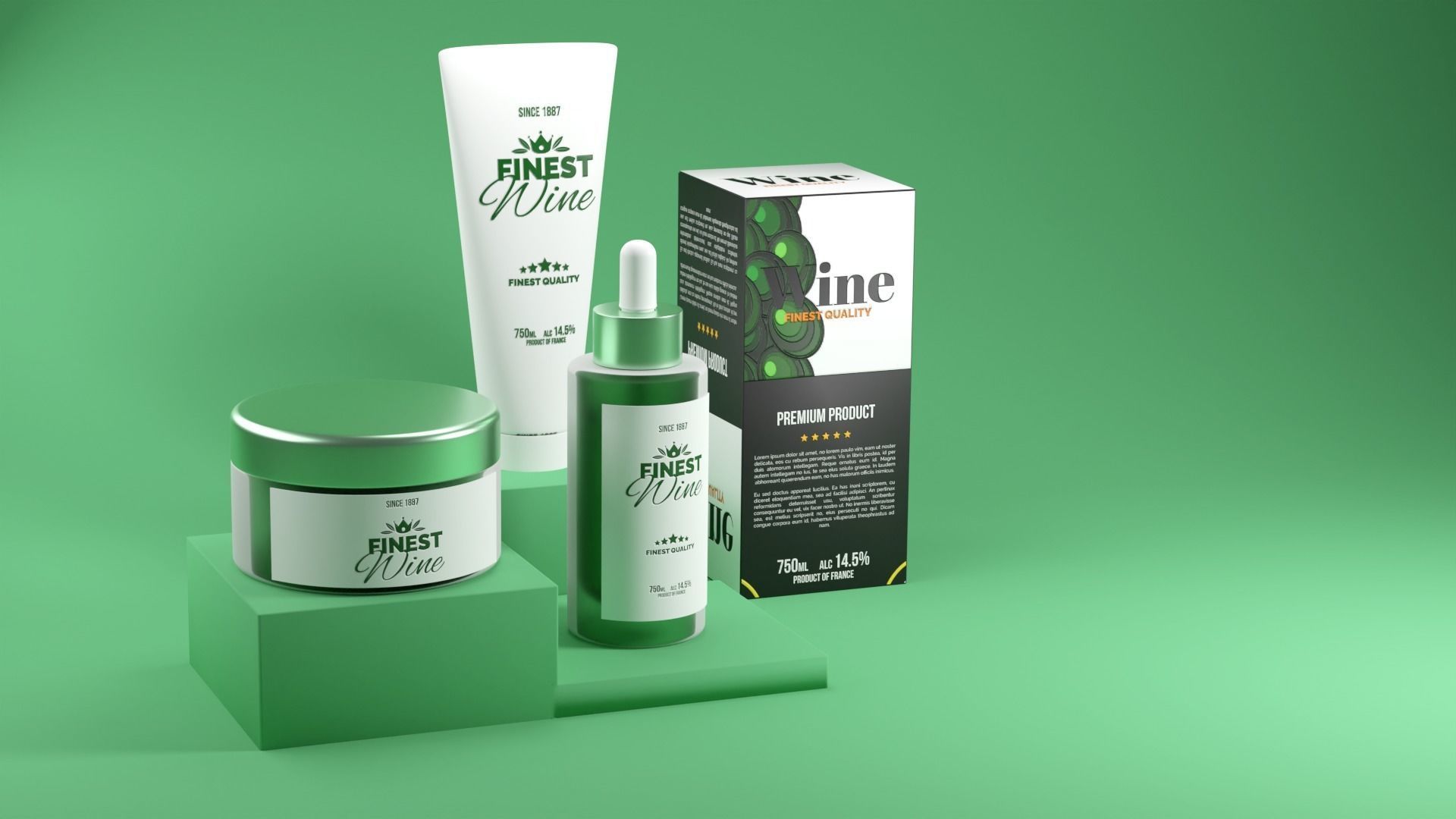 Cosmetic Product Design Low-poly 3D model_2