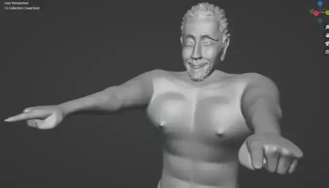 Miniature Character Pointing Finger 3D print model