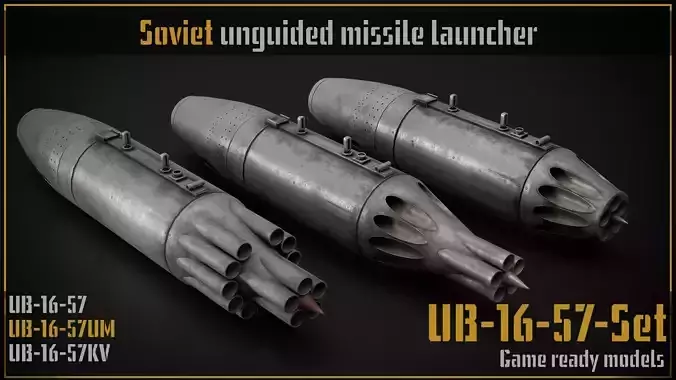Gameready models UB-16 series unguided missile rockets launchers