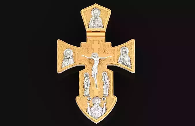  Orthodox pectoral cross Crucifixion Jesus 633