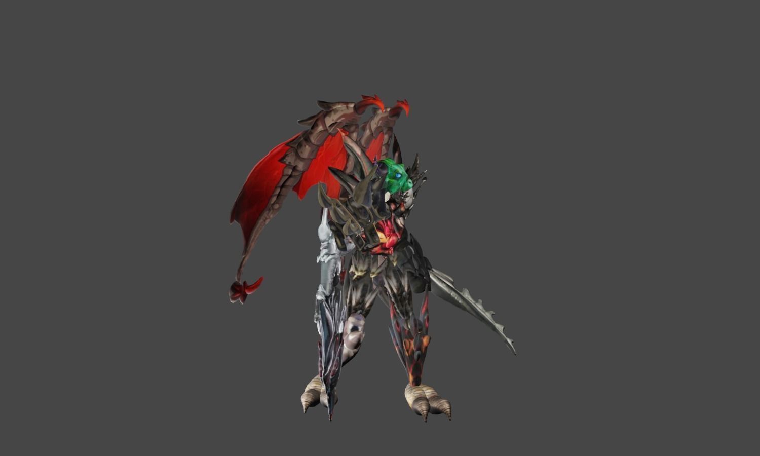 Zeloeman F 2 demon with wings 3D model_24