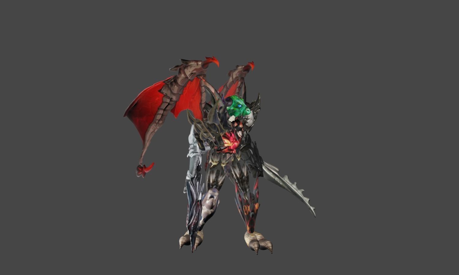 Zeloeman F 2 demon with wings 3D model_21