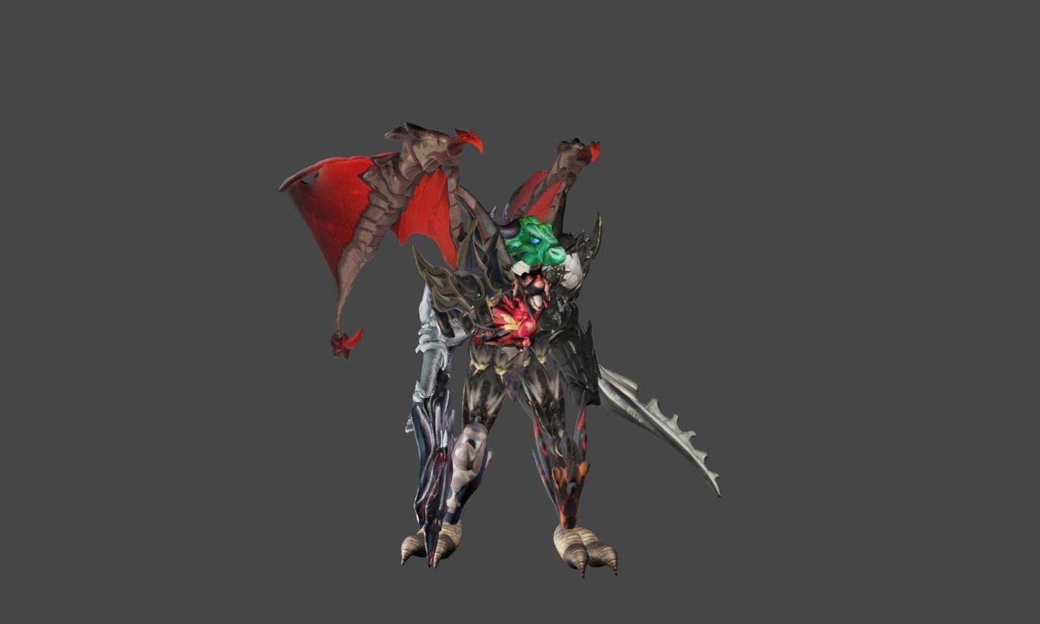 Zeloeman F 2 demon with wings 3D model_10