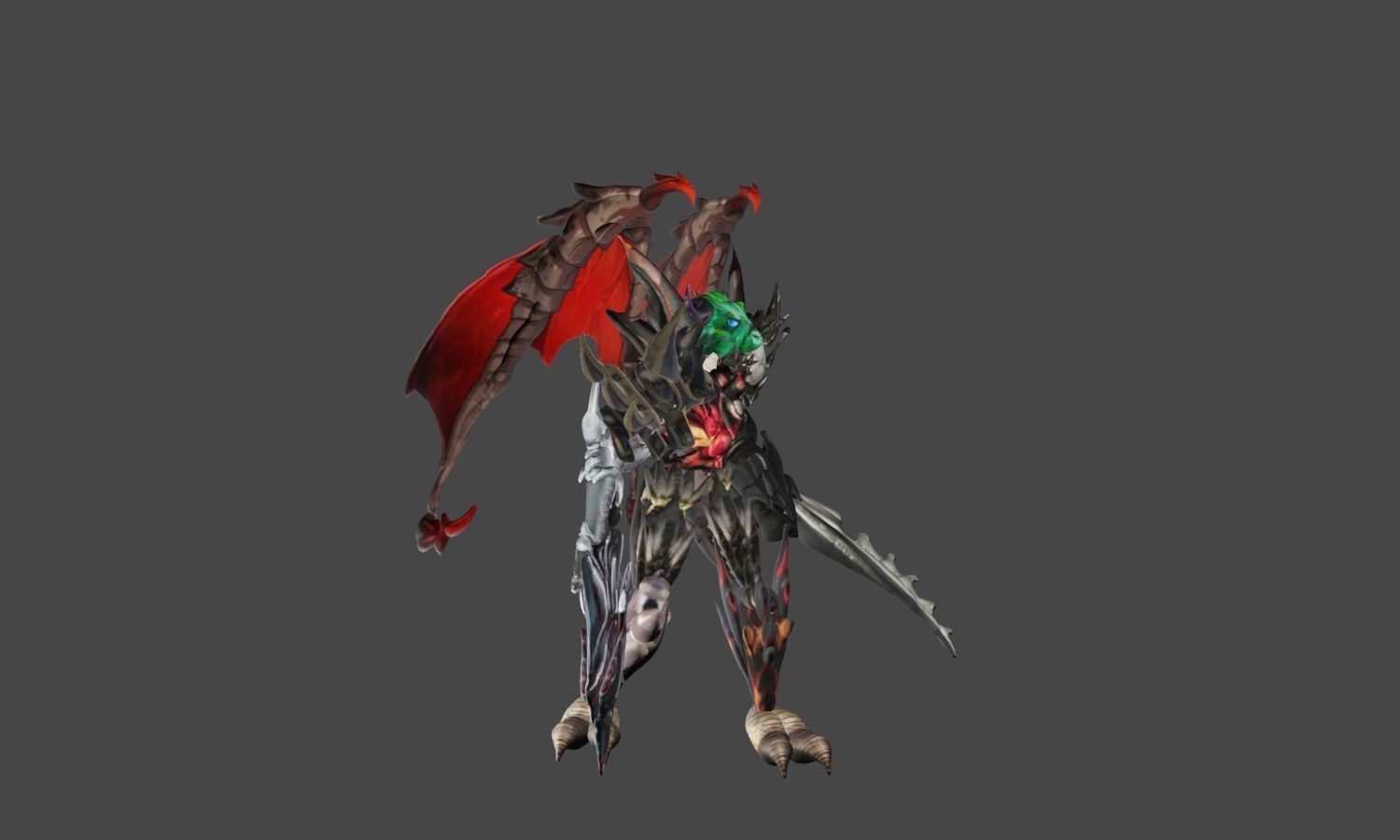 Zeloeman F 2 demon with wings 3D model_23