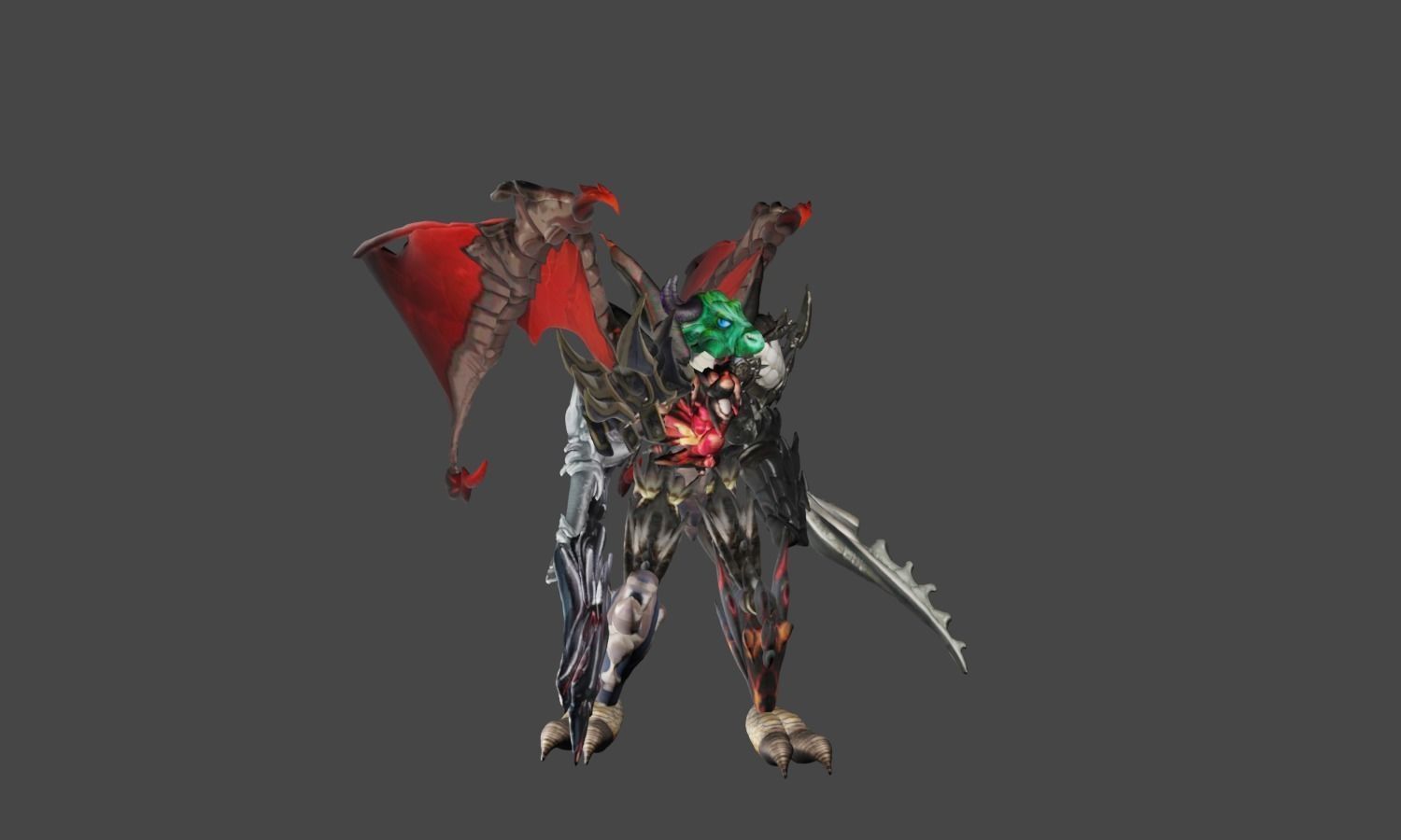 Zeloeman F 2 demon with wings 3D model_14