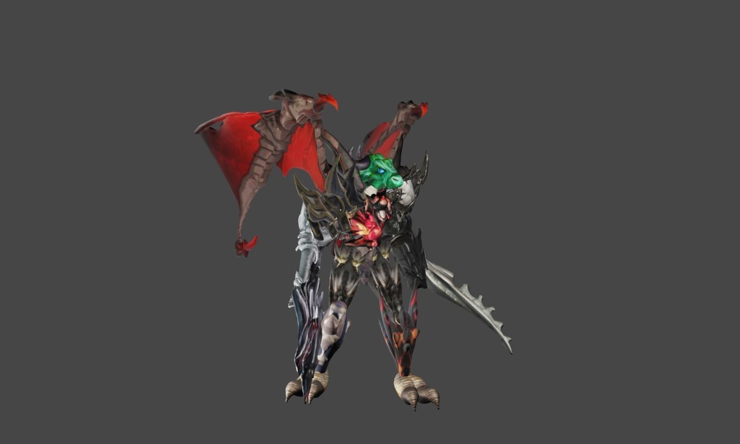 Zeloeman F 2 demon with wings 3D model_11