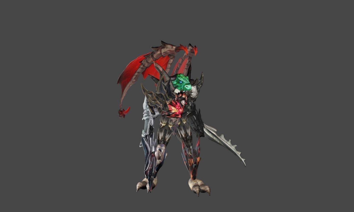 Zeloeman F 2 demon with wings 3D model_2